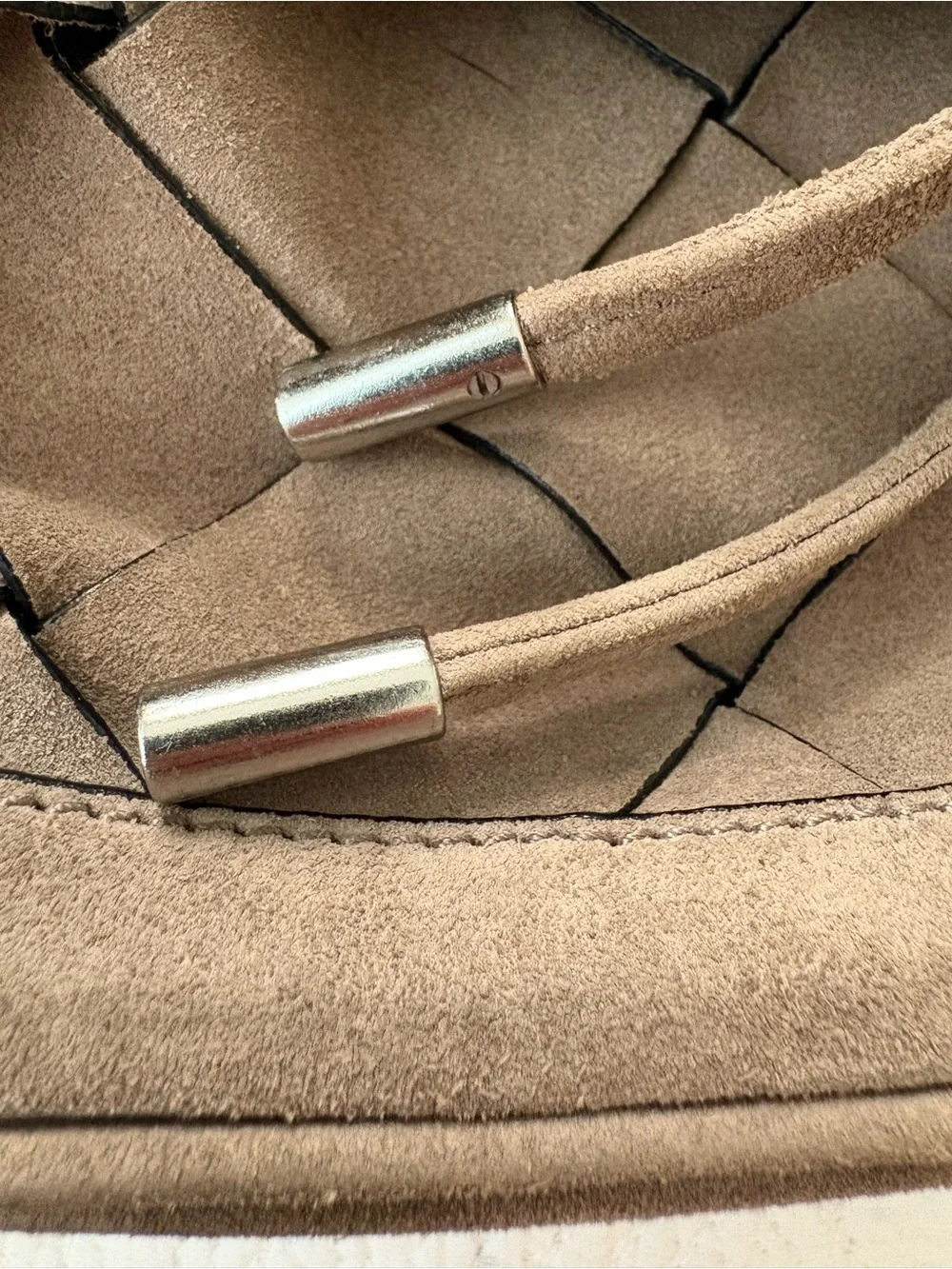 Rag and Bone Pilot Mini Backpack Taupe woven suede. Decent shape